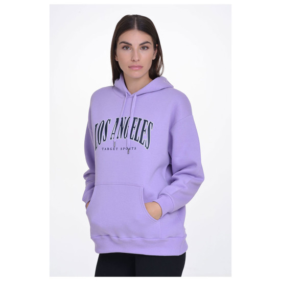 Target Γυναικείο φούτερ Loose Hoodie Fleece "Los Angeles"